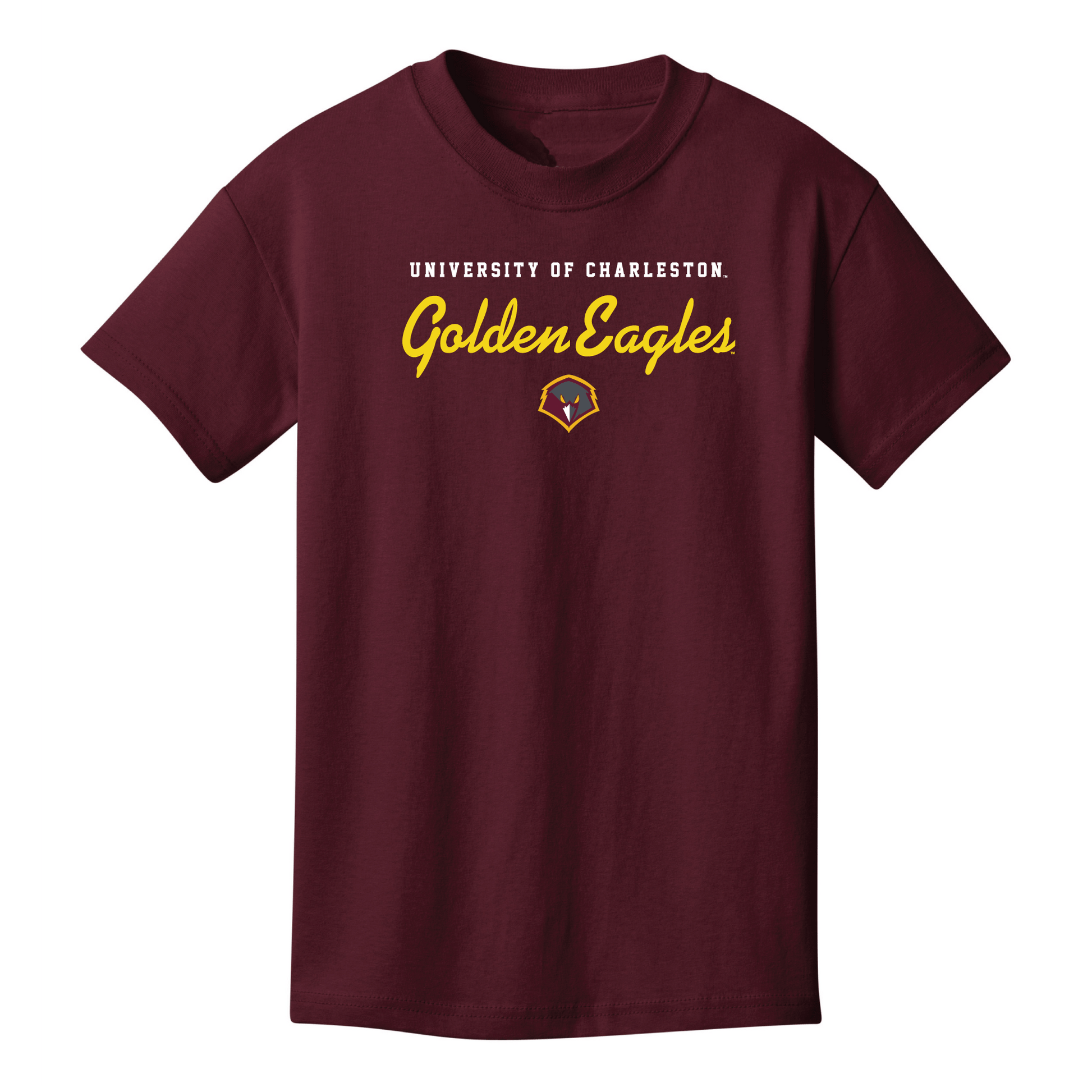 University of Charleston Golden Eagles Machine Script Youth T-Shirt
