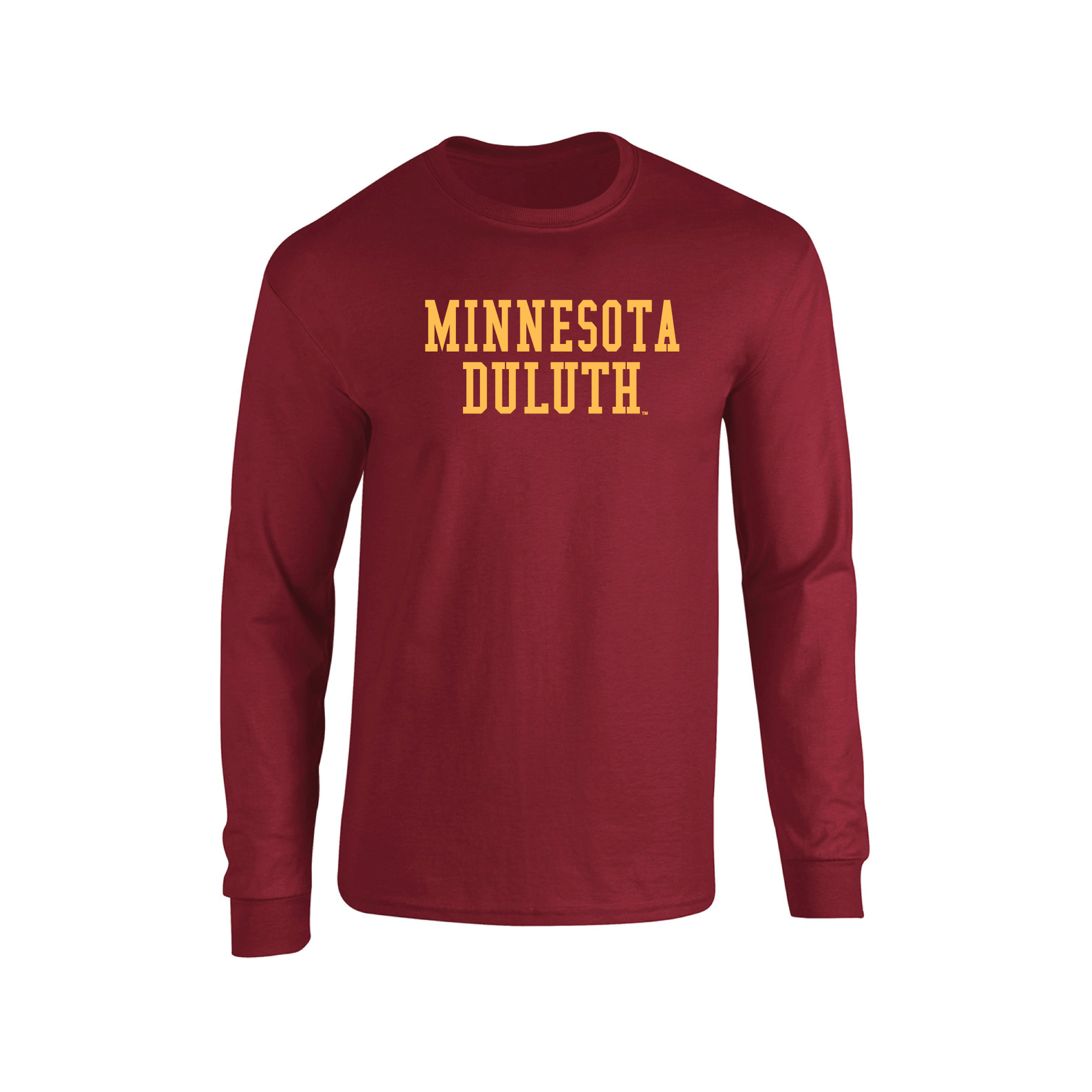 University of Minnesota Duluth Bulldogs Block Adult Long Sleeve T-Shirt