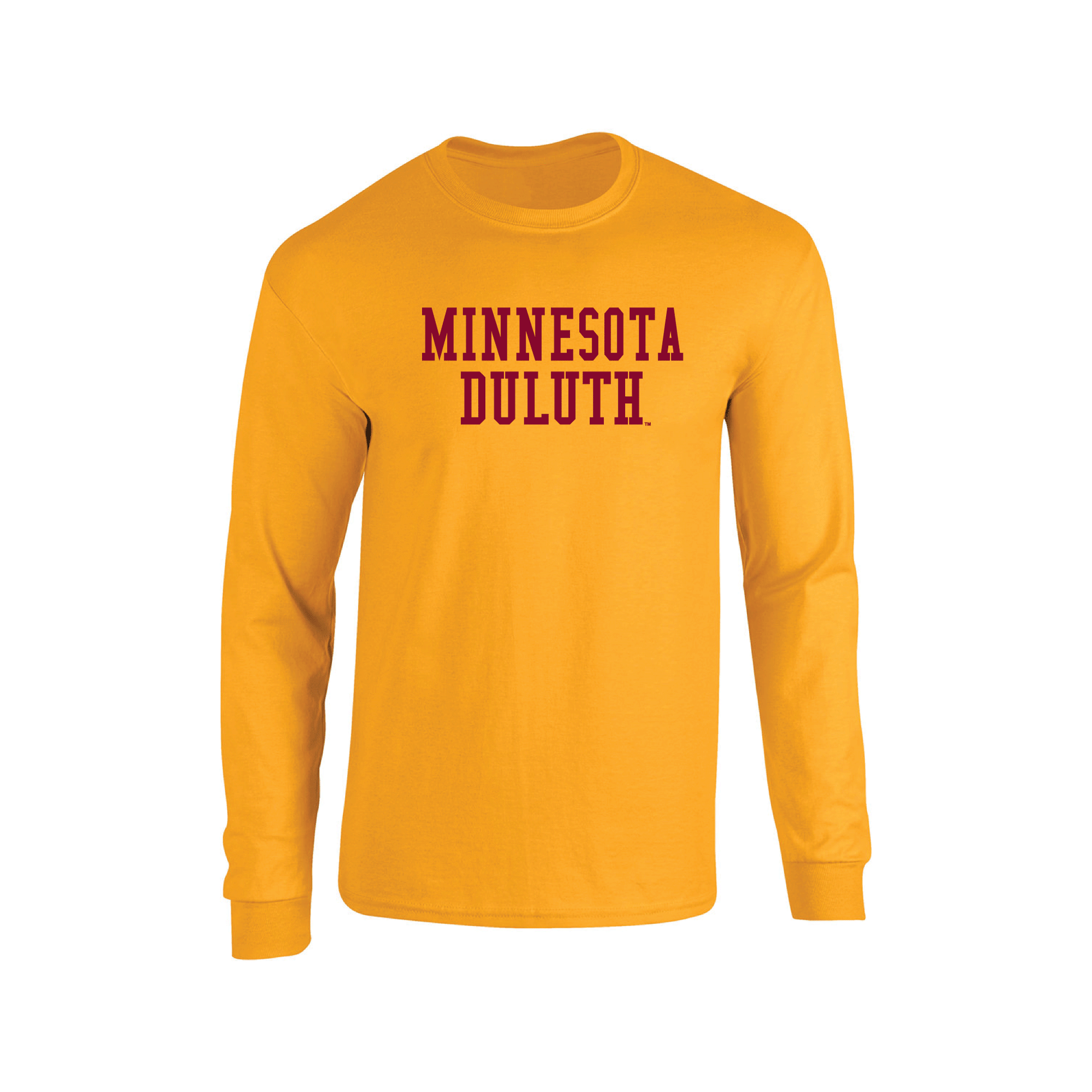 University of Minnesota Duluth Bulldogs Block Adult Long Sleeve T-Shirt