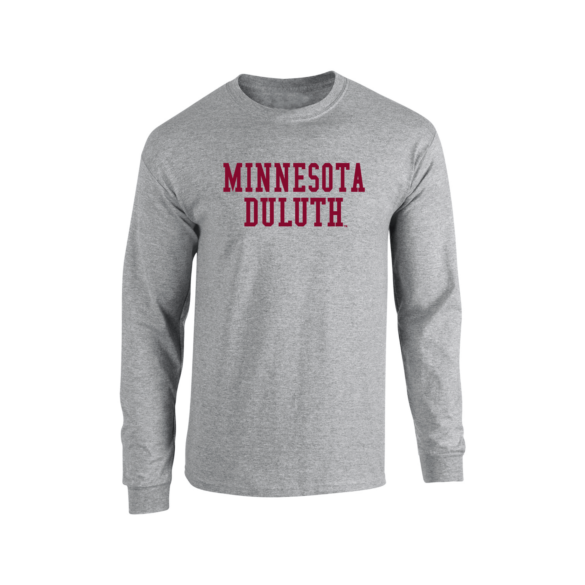 University of Minnesota Duluth Bulldogs Block Adult Long Sleeve T-Shirt