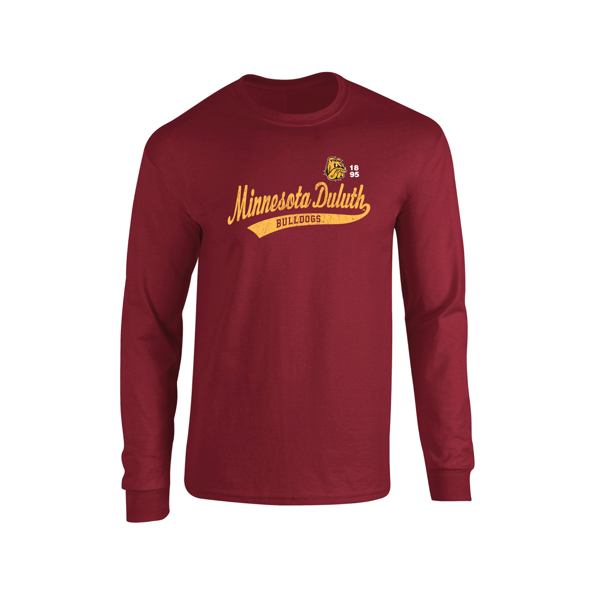 University of Minnesota Duluth Bulldogs Old School Adult Long Sleeve T-Shirt