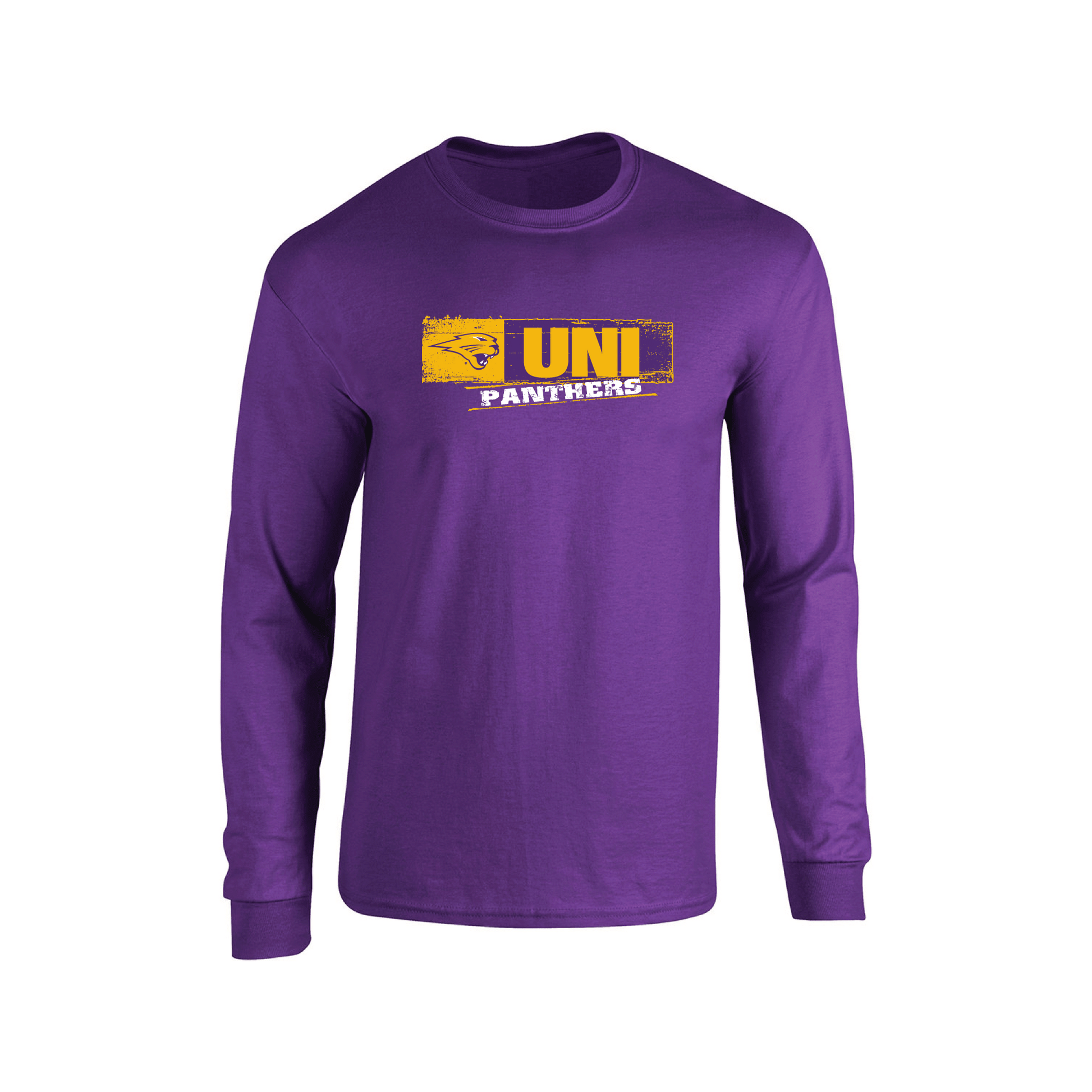 University of Northern Iowa Panthers Sticker Adult Long Sleeve T-Shirt