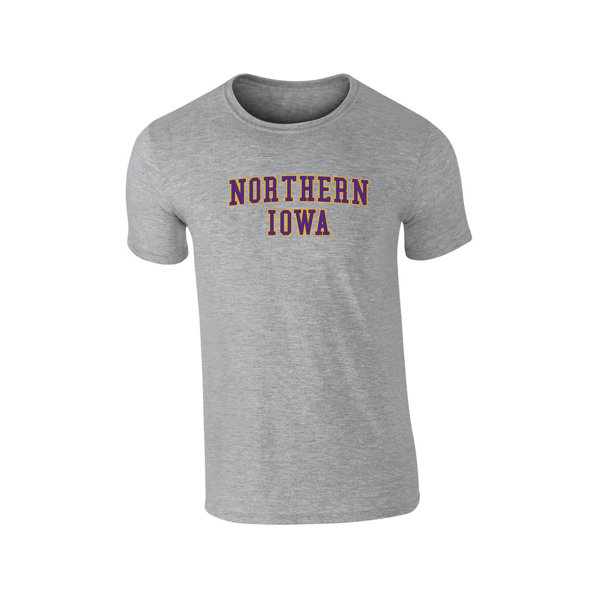 University of Northern Iowa Panthers Block Adult T-Shirt