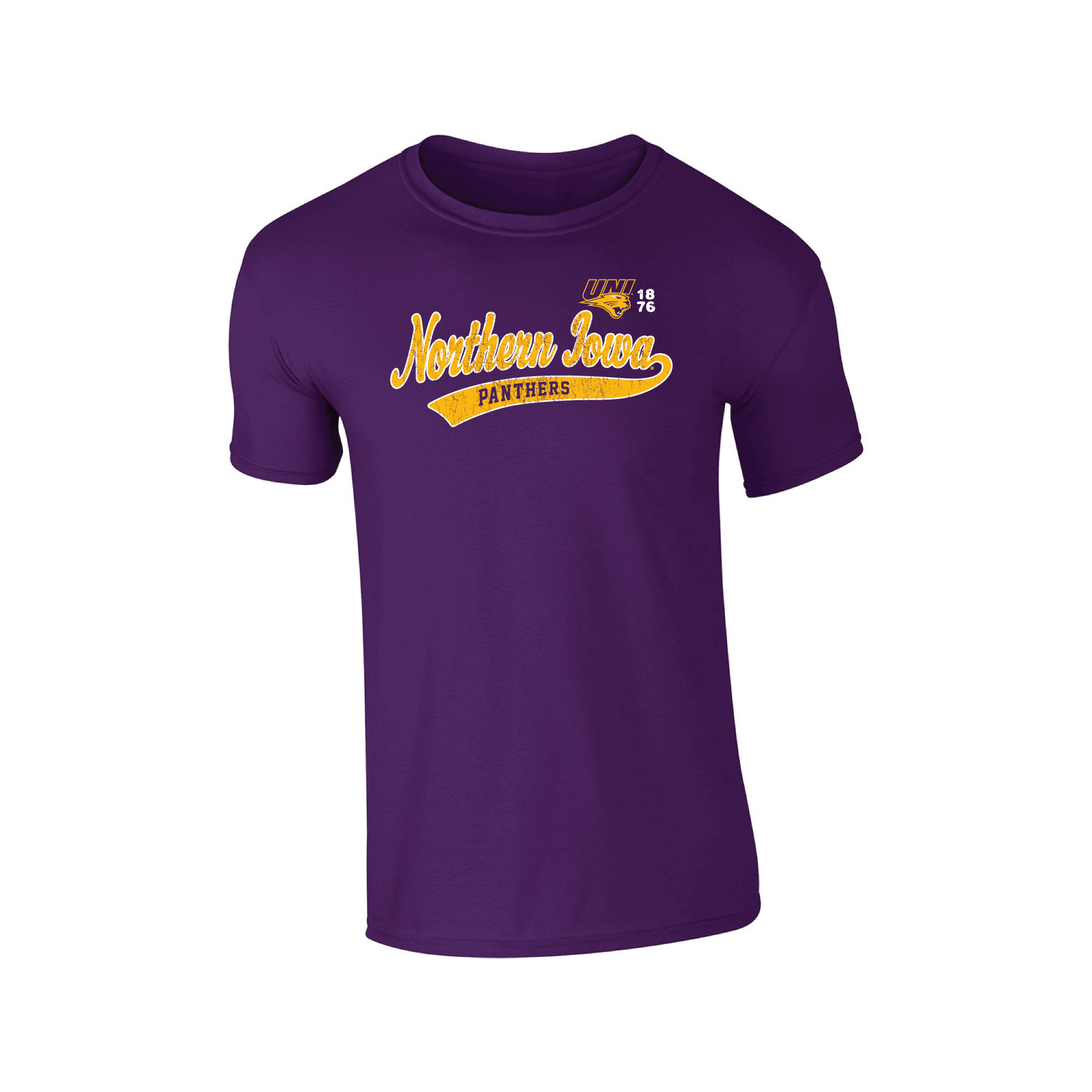 University of Northern Iowa Panthers Old School Adult T-Shirt