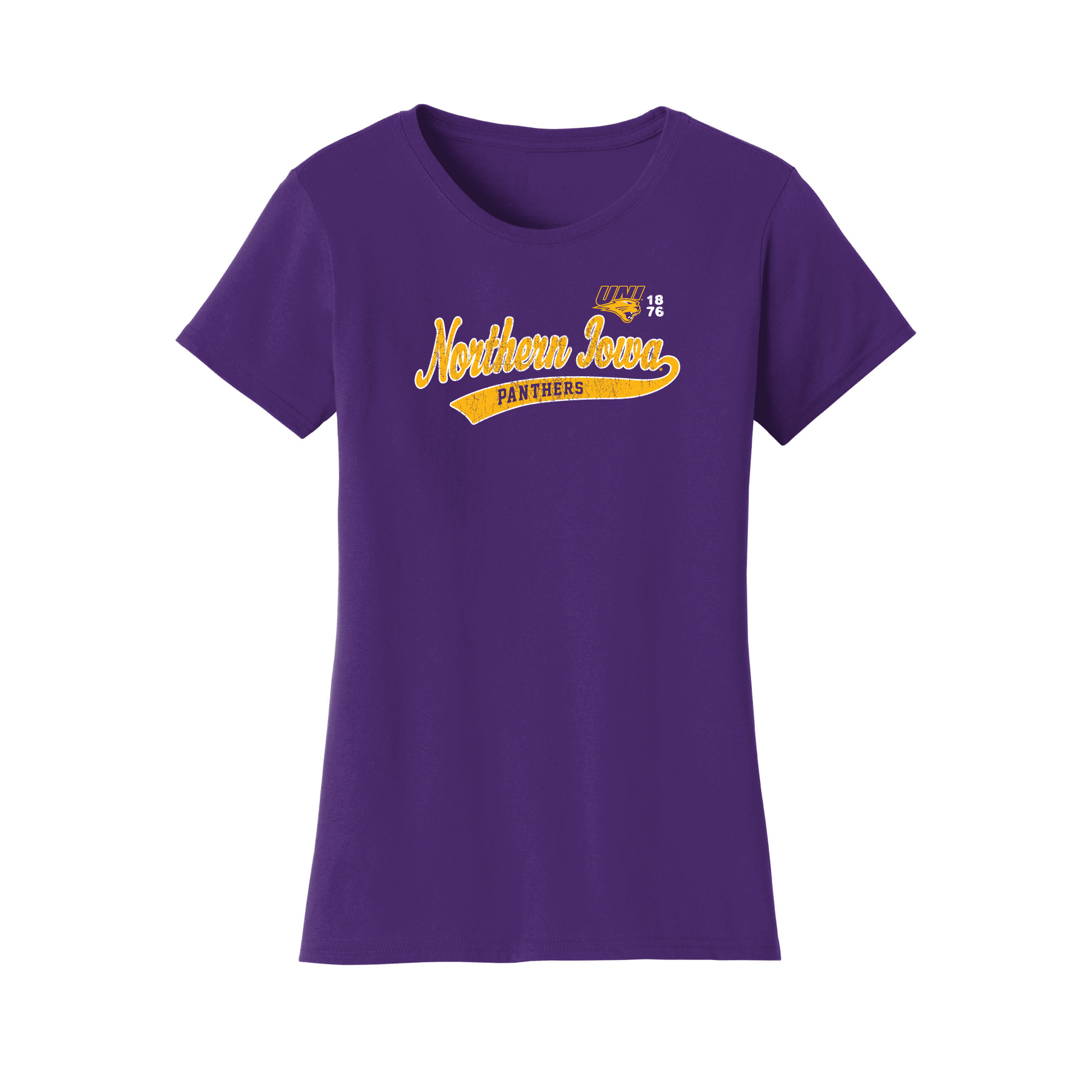 University of Northern Iowa Panthers Old School Womens T-Shirt