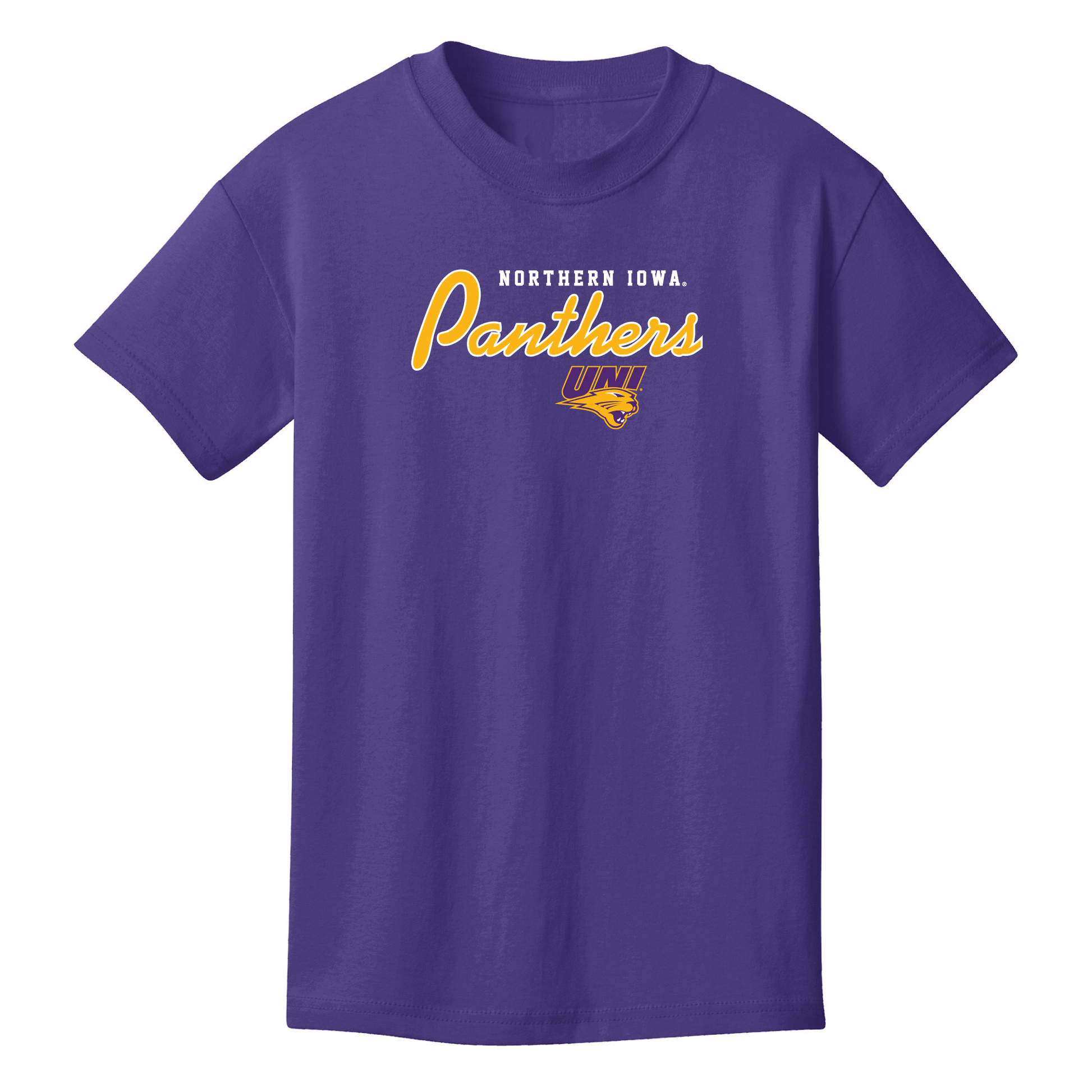 University of Northern Iowa Panthers Machine Script Youth T-Shirt
