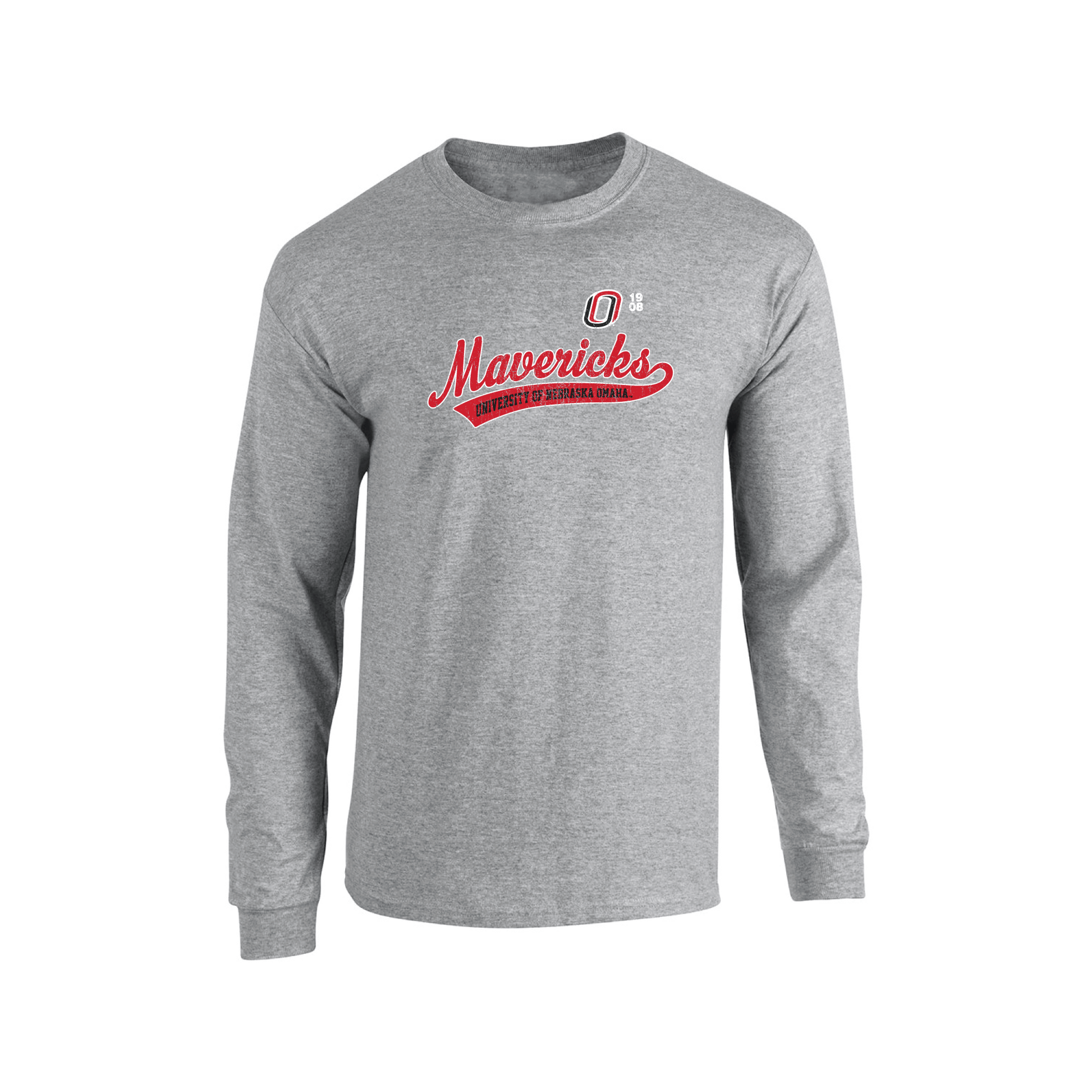 University of Nebraska Omaha Mavericks Old School Adult Long Sleeve T-Shirt