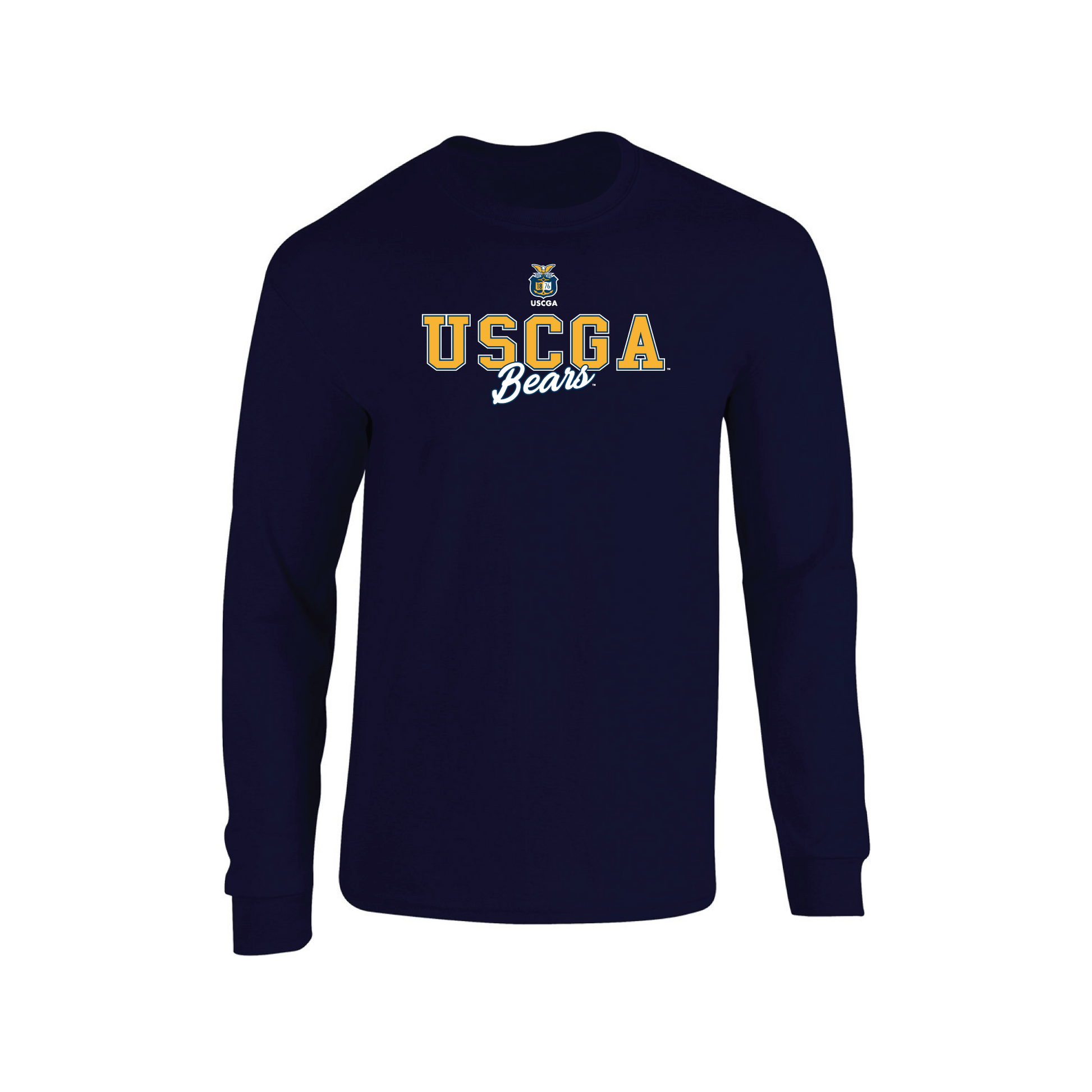 United States Coast Guard Academy Bears Campus Script Adult Long Sleeve T-Shirt