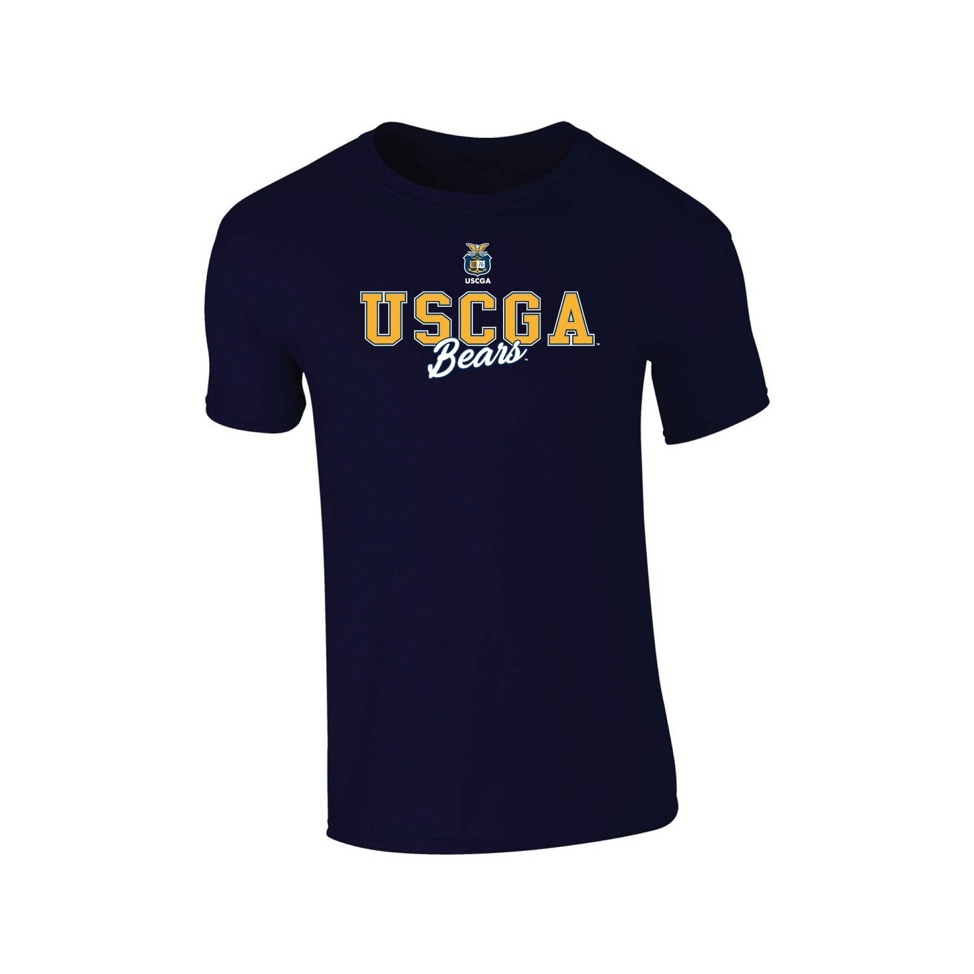 United States Coast Guard Academy Bears Campus Script Adult T-Shirt
