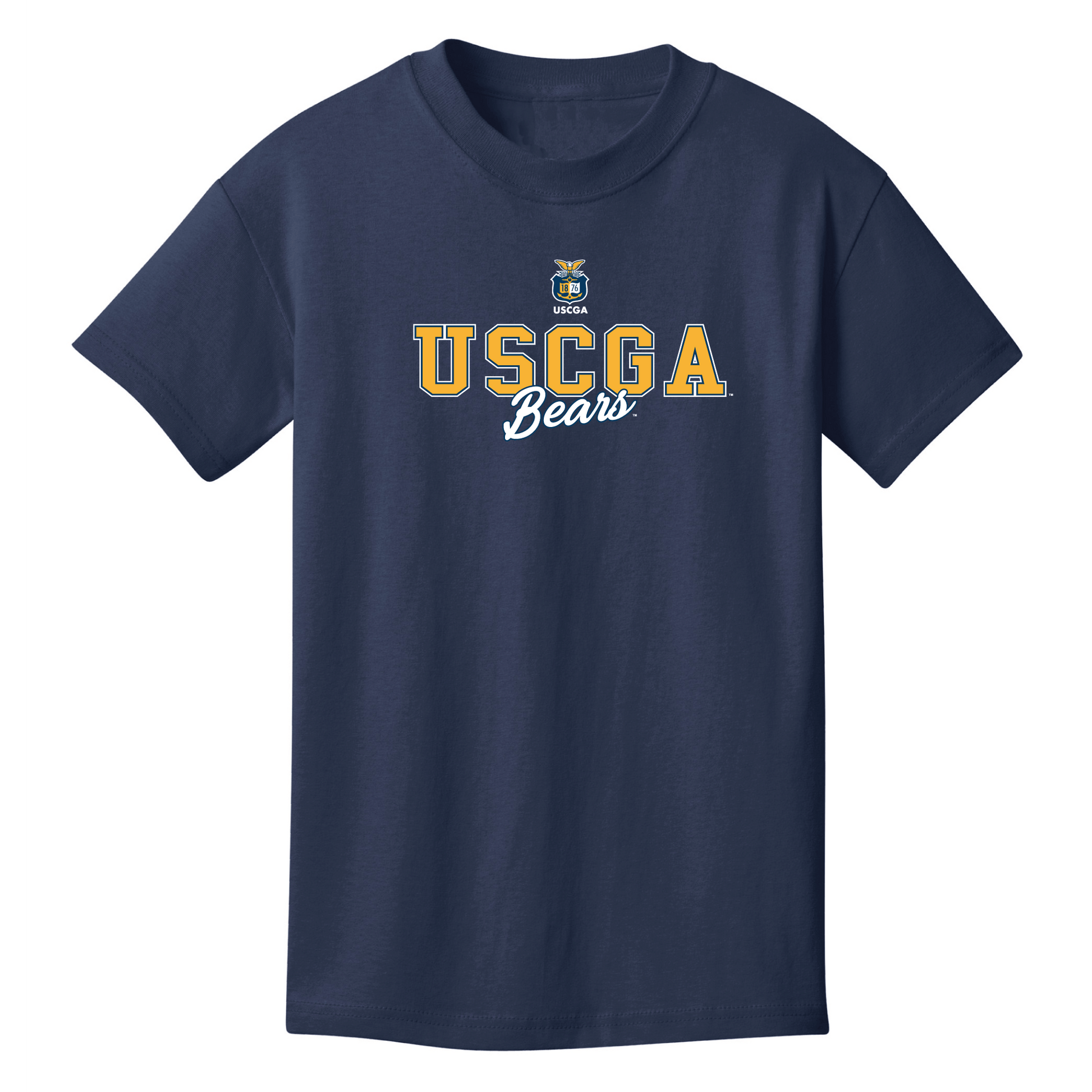 United States Coast Guard Academy Bears Campus Script Youth T-Shirt
