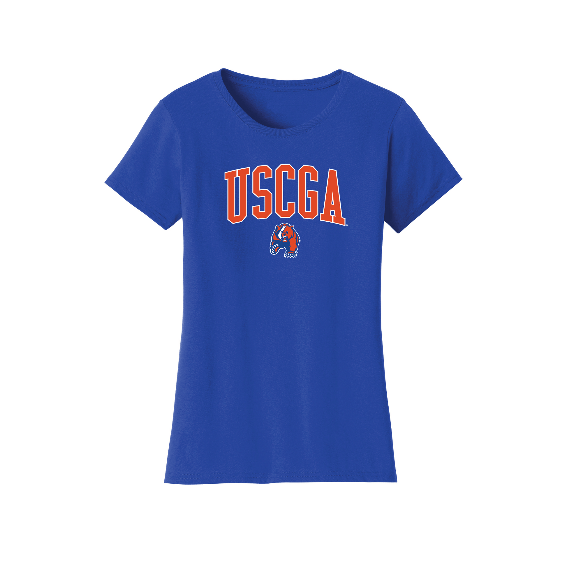 United States Coast Guard Academy Bears Jumbo Arch Womens T-Shirt