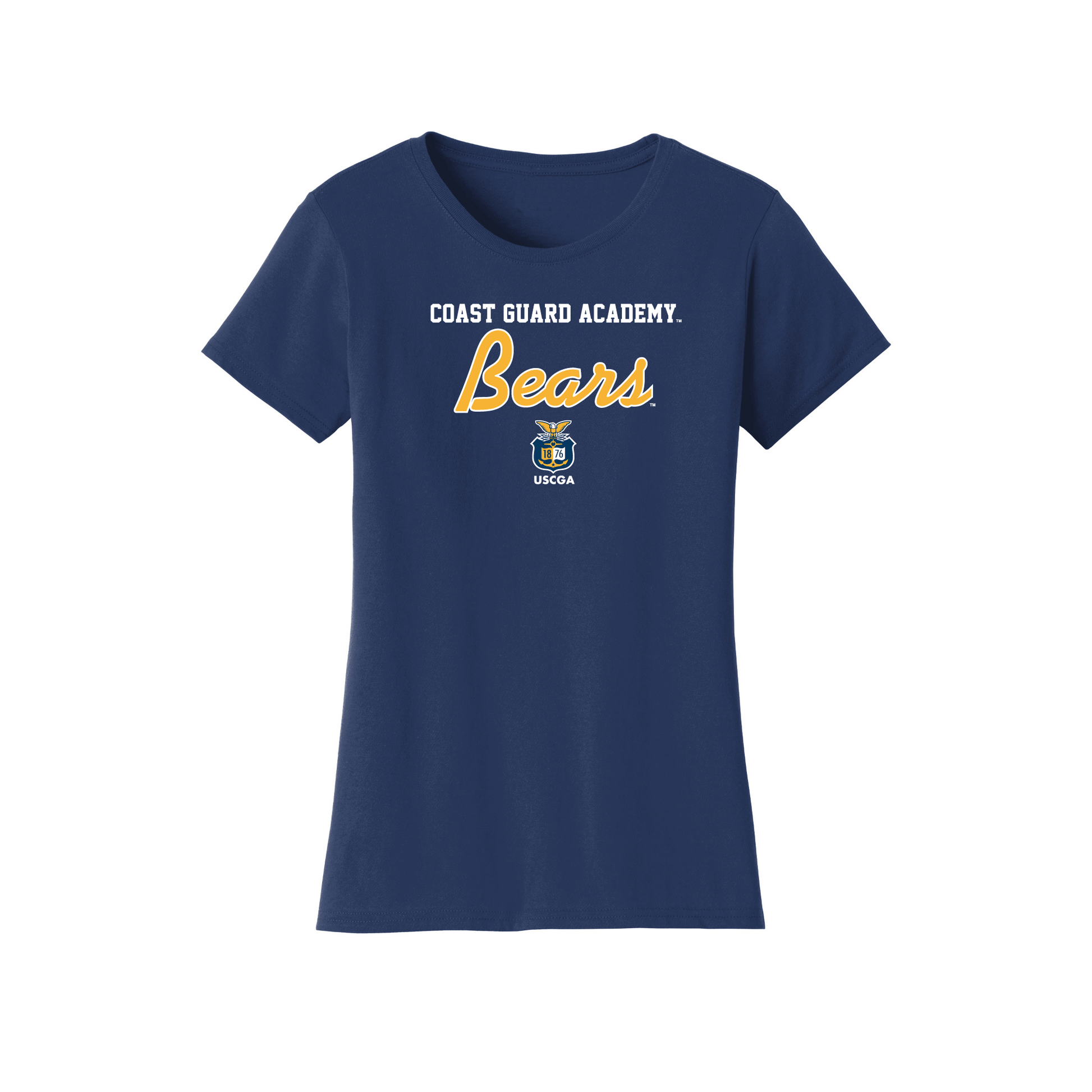 United States Coast Guard Academy Bears Machine Script Womens T-Shirt