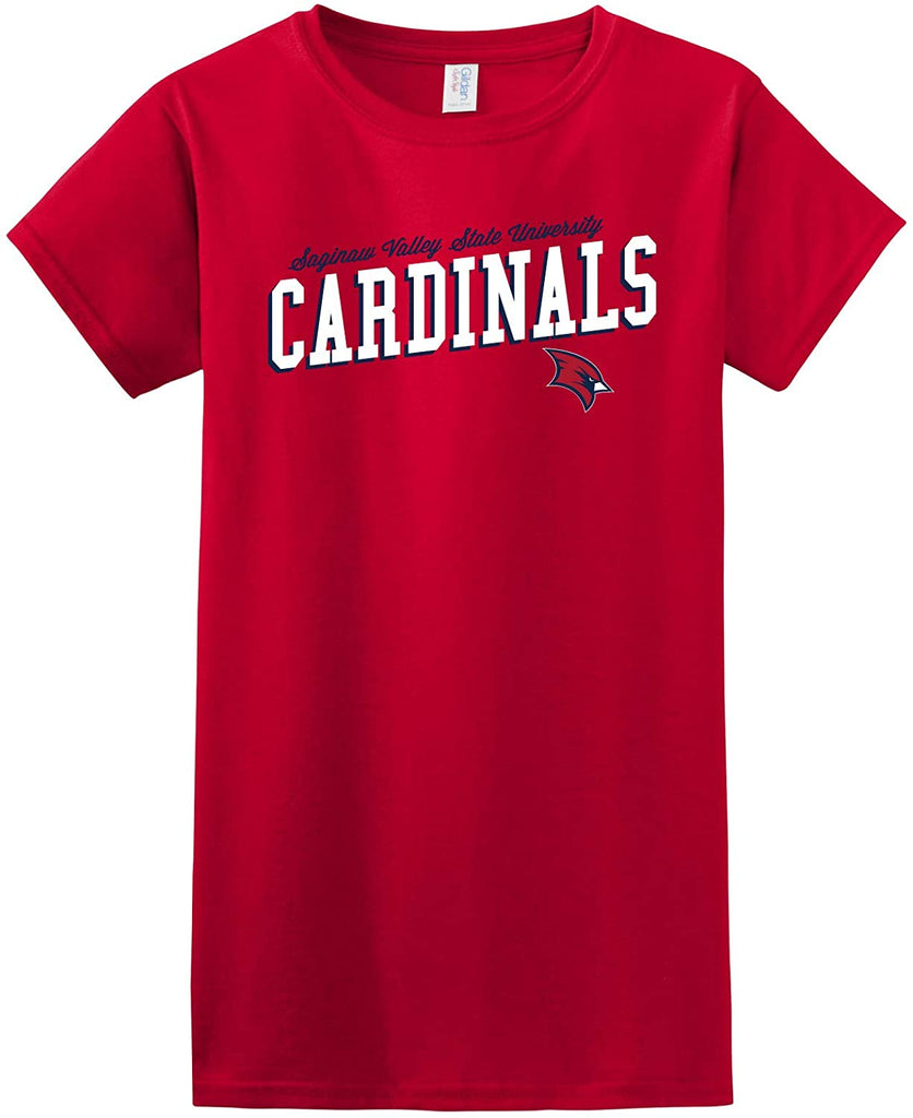 Saginaw Valley State University Cardinals NCAA Uphill Victory Womens T-Shirt