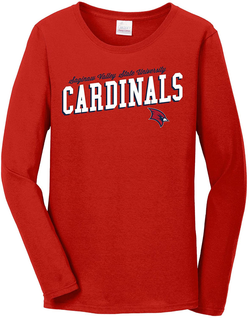 Saginaw Valley State University Cardinals NCAA Uphill Victory Womens Long Sleeve T-Shirt