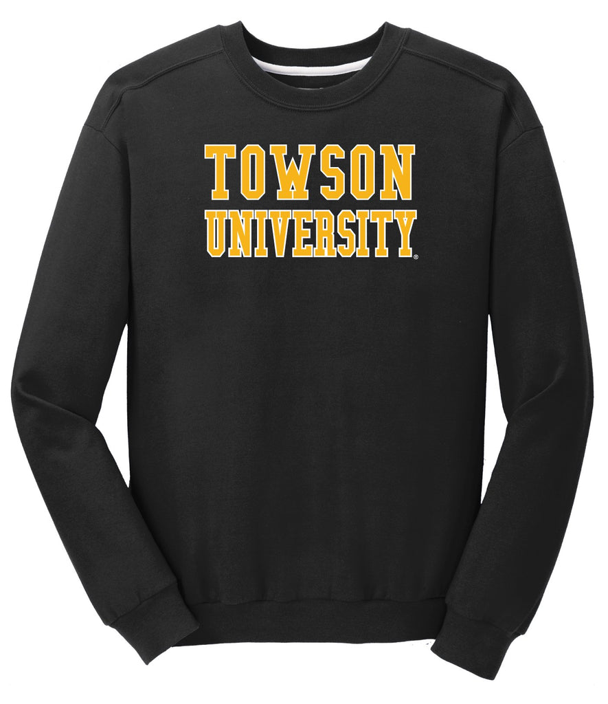 J2 Sport TU Towson University Tigers NCAA Block Unisex Crewneck Sweatshirt