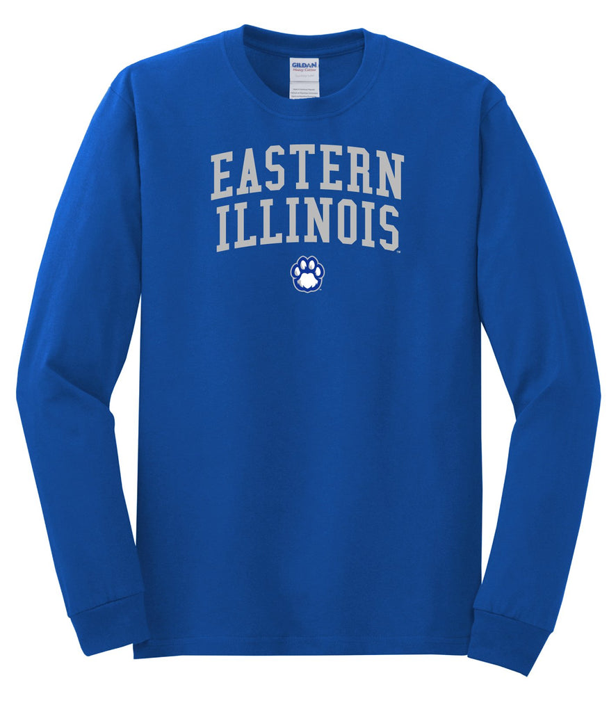 J2 Sport Eastern Illinois University Panthers NCAA Jumbo Arch Unisex Long Sleeve T-Shirt