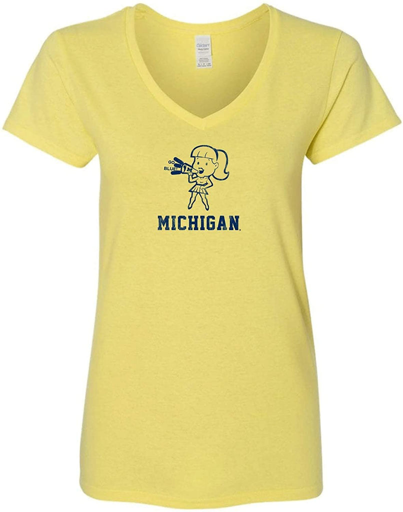 J2 Sport University of Michigan Wolverines NCAA Michigan Gal Juniors Vneck T-Shirt