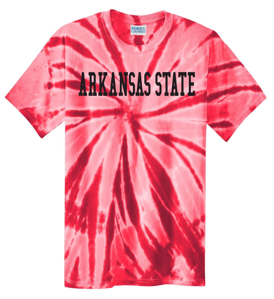 J2 Sport Arkansas State University Red Wolves NCAA Unisex Tie Dye T-Shirt