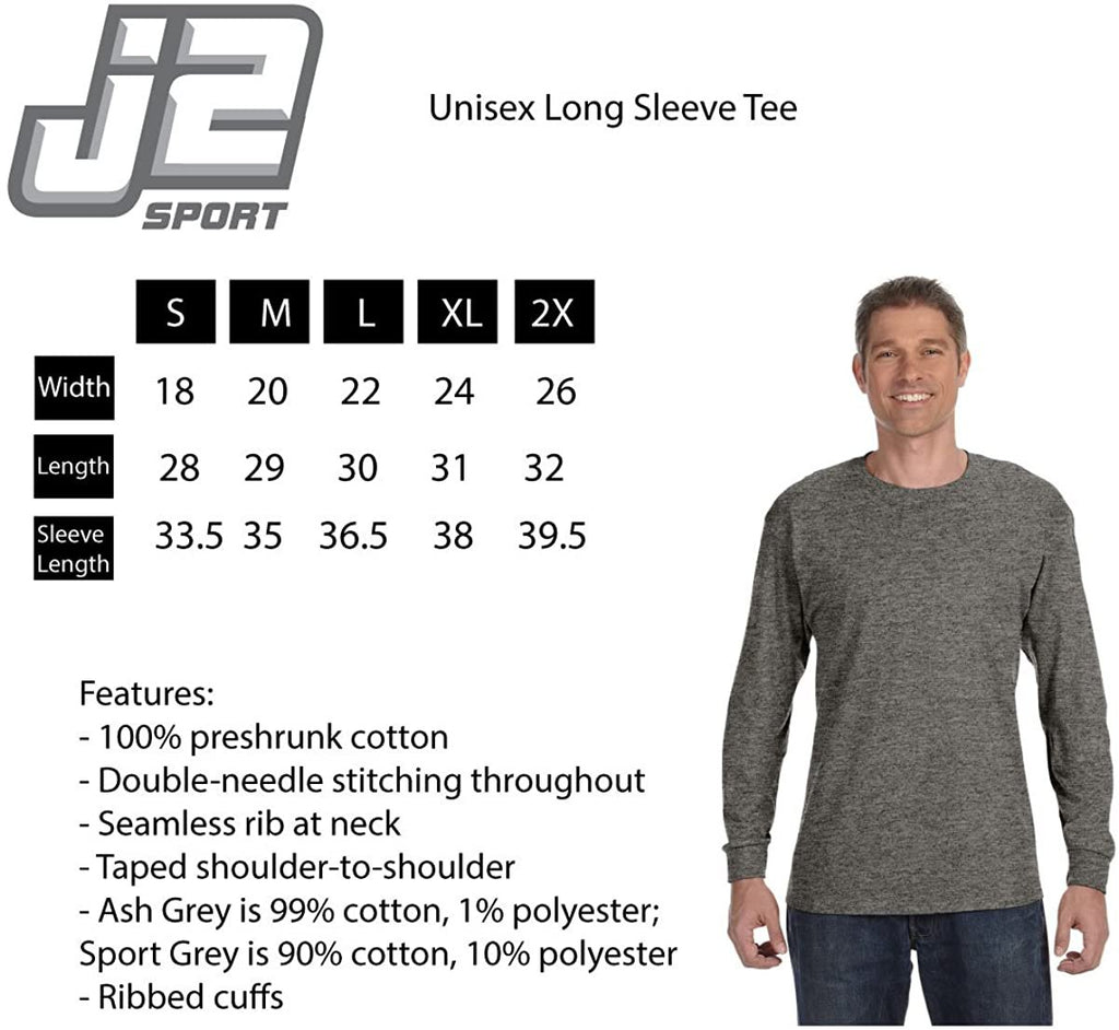 J2 Sport Bloomsburg University Huskies NCAA Jumbo Arch White Long Sleeve T-Shirt
