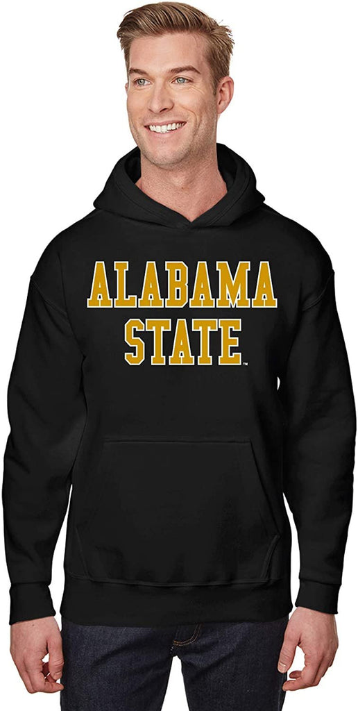 J2 Sport Alabama State University Hornets NCAA Block Black Hooded Sweatshirt