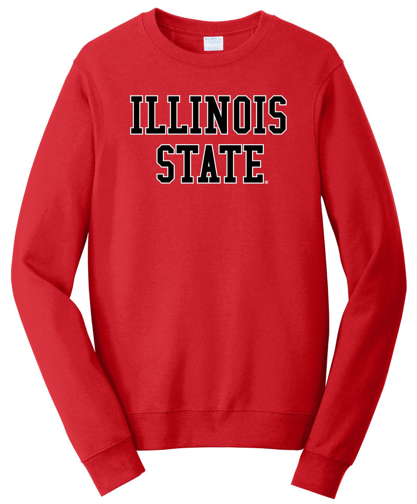 J2 Sport ISU Illinois State University Redbird NCAA Unisex Block Crewneck Sweatshirt