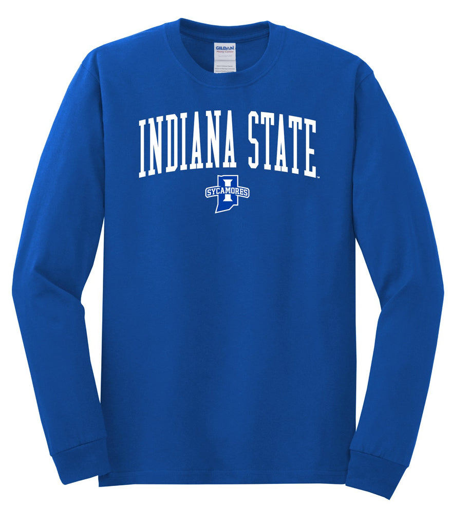 J2 Sport Indiana State University Sycamores NCAA Jumbo Arch Unisex Long Sleeve T-Shirt