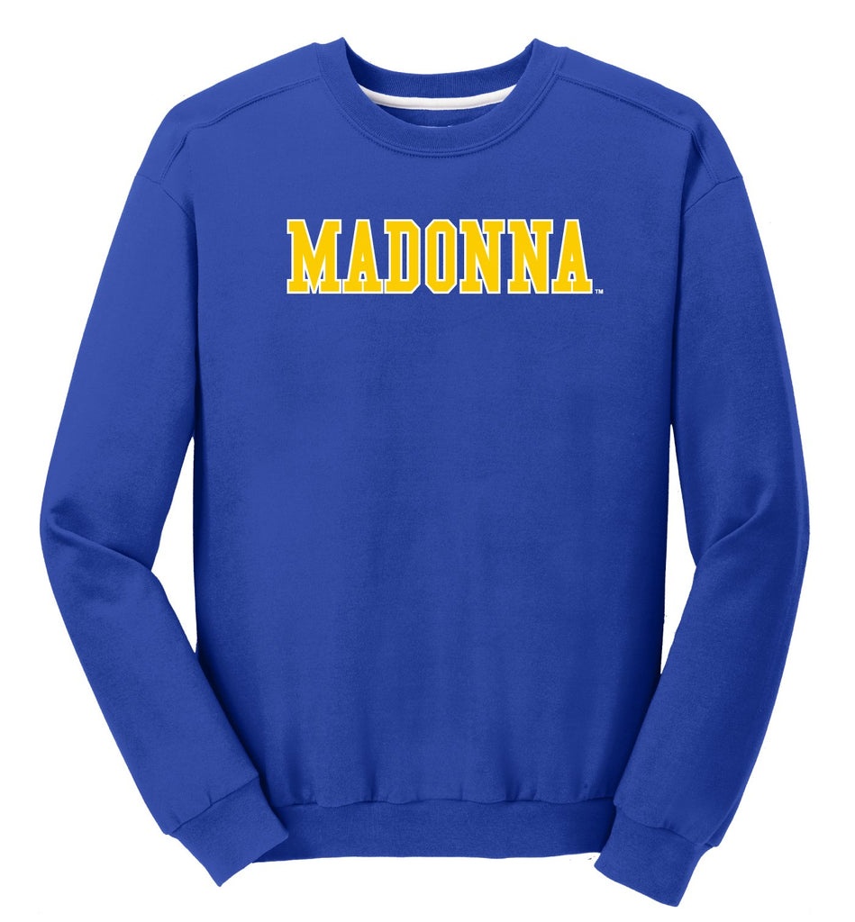 J2 Sport Madonna University Crusaders NCAA Block Unisex Crewneck Sweatshirt