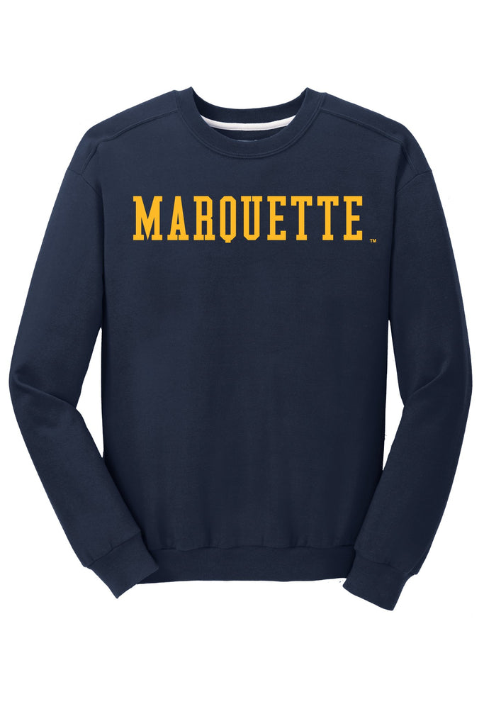 J2 Sport Marquette Golden Eagles NCAA Block Unisex Crewneck Sweatshirt
