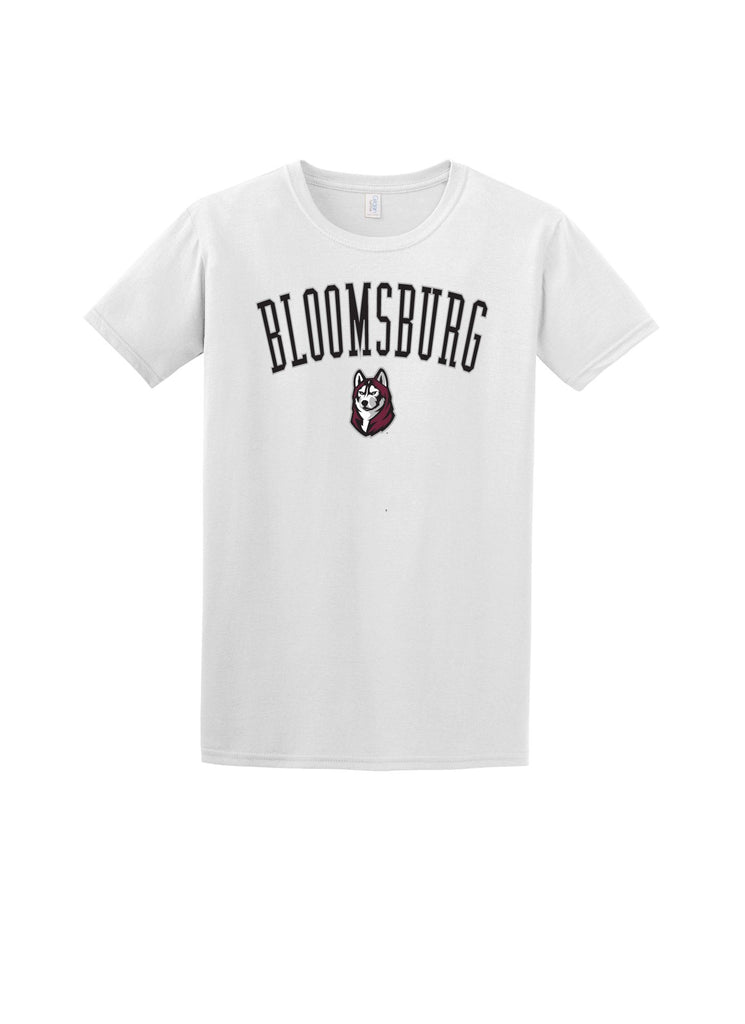 J2 Sport BU Bloomsburg University Huskies NCAA Jumbo Arch White Unisex T-Shirt