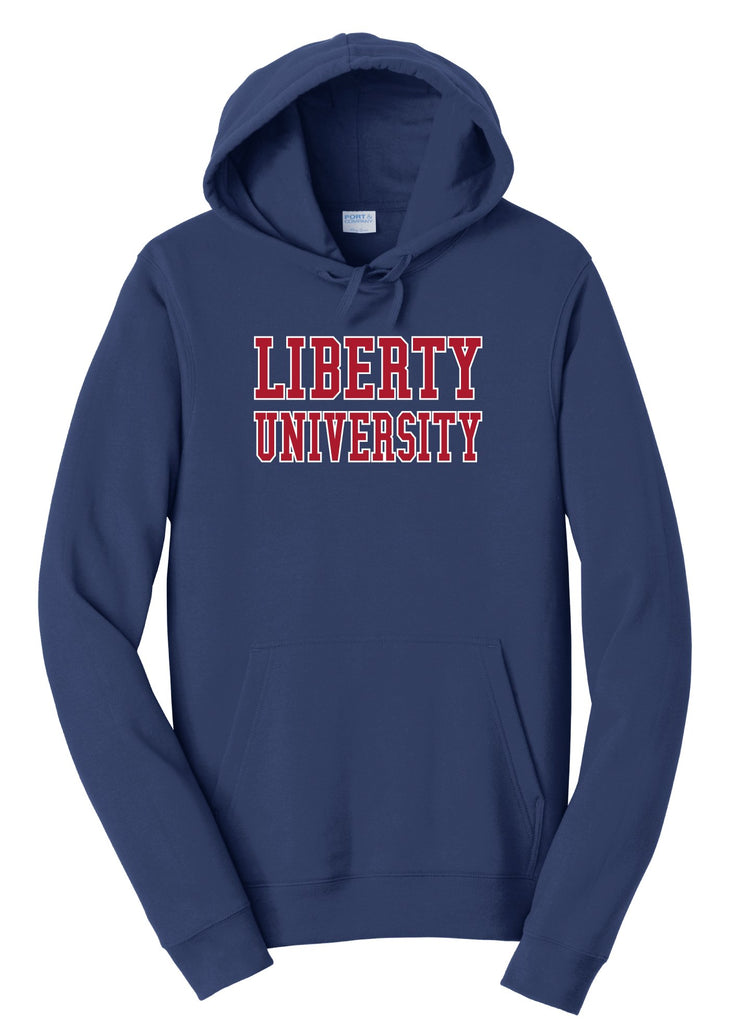 J2 Sport Liberty University Flames NCAA Block Unisex Hooded Sweatshirt