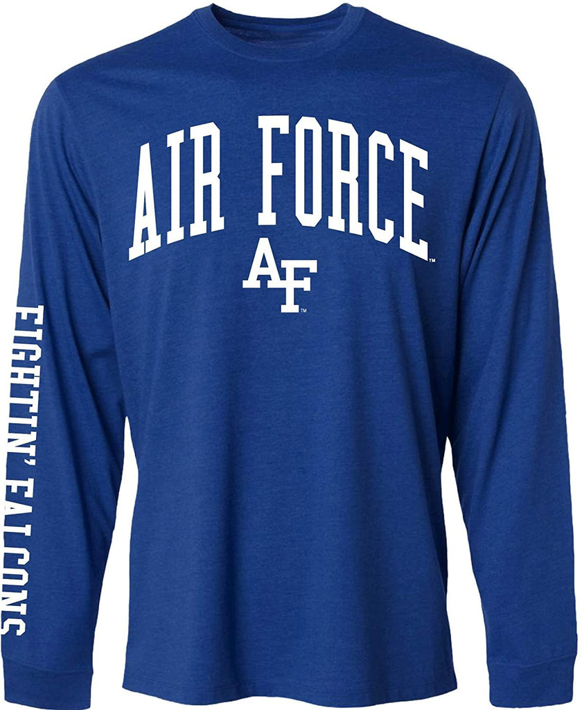 J2 Sport US Air Force Academy Falcons NCAA Unisex Jumbo Arch Royal Long Sleeve T-Shirts
