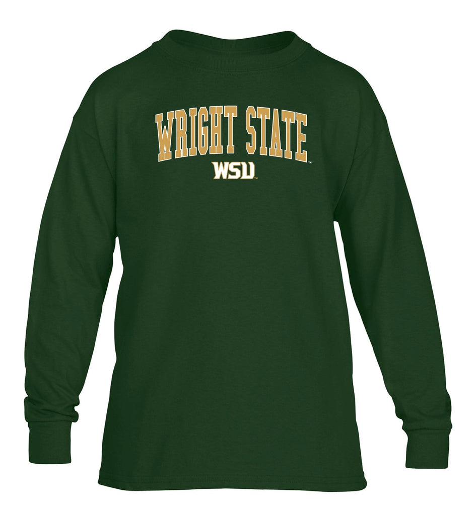 J2 Sport WSU Wright State University Raiders NCAA Jumbo Arch Youth Long Sleeve T-Shirt