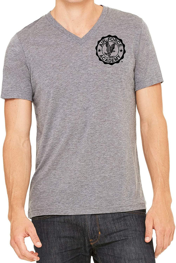 J2 Sport US Air Force Academy Falcons NCAA Unisex Grey V-Neck T-Shirts