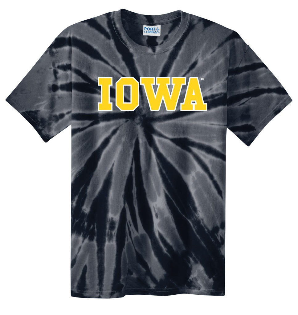 J2 Sport University of Iowa Hawkeyes NCAA Unisex Tie Dye T-Shirt