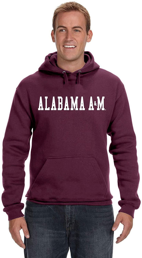 J2 Sport Alabama A&M Bulldogs NCAA Unisex Block Maroon Hooded Sweatshirt
