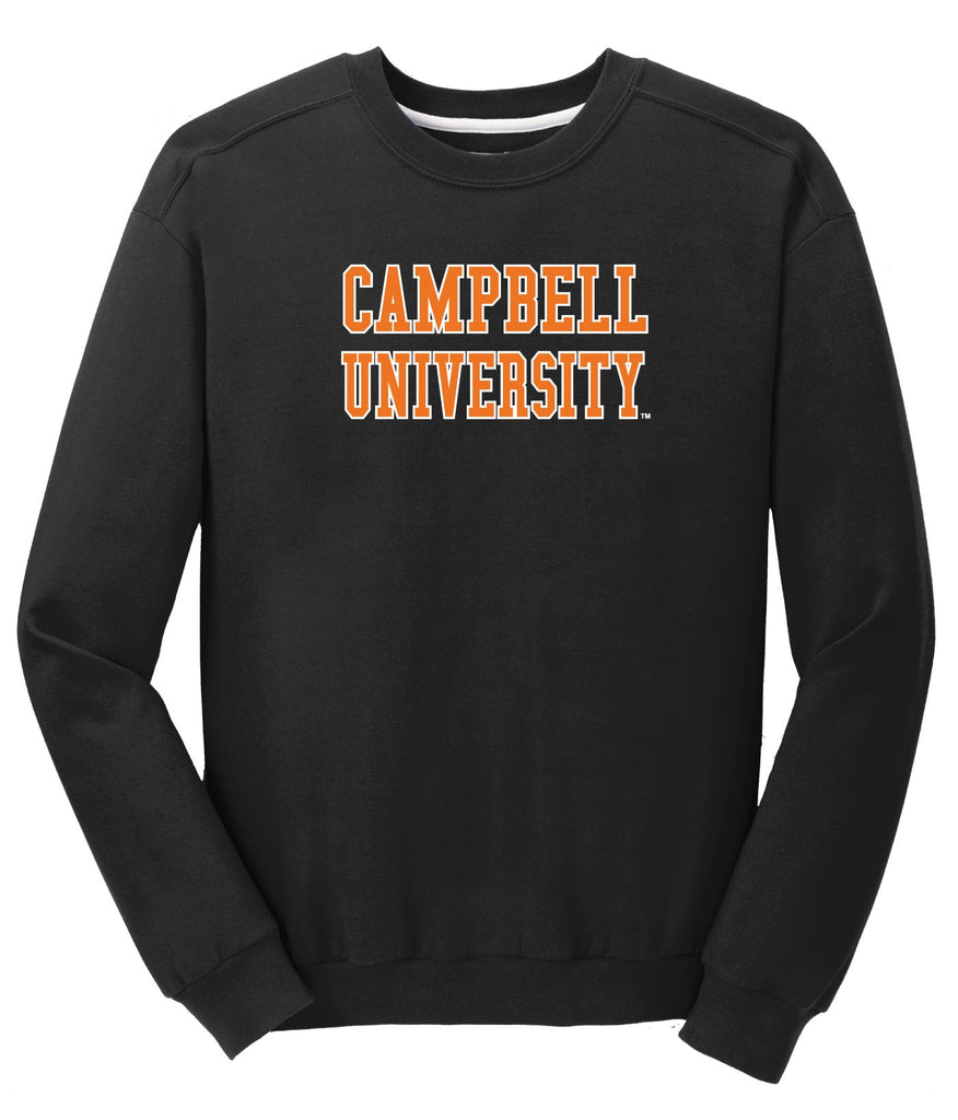 J2 Sport CU Campbell University Camels NCAA Block Unisex Crewneck Sweatshirt