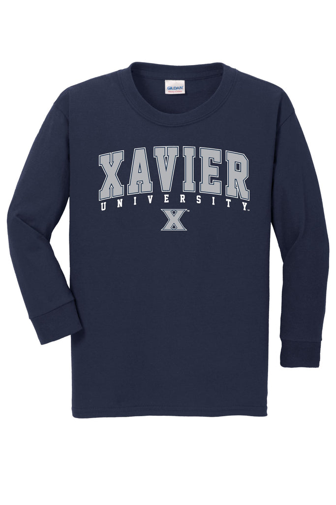 J2 Sport Xavier University Musketeers NCAA Jumbo Arch Youth Long Sleeve T-Shirt