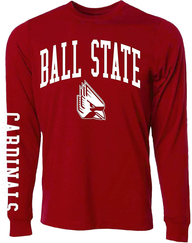 J2 Sport Ball State University Cardinals NCAA Unisex Long Sleeve T-Shirts