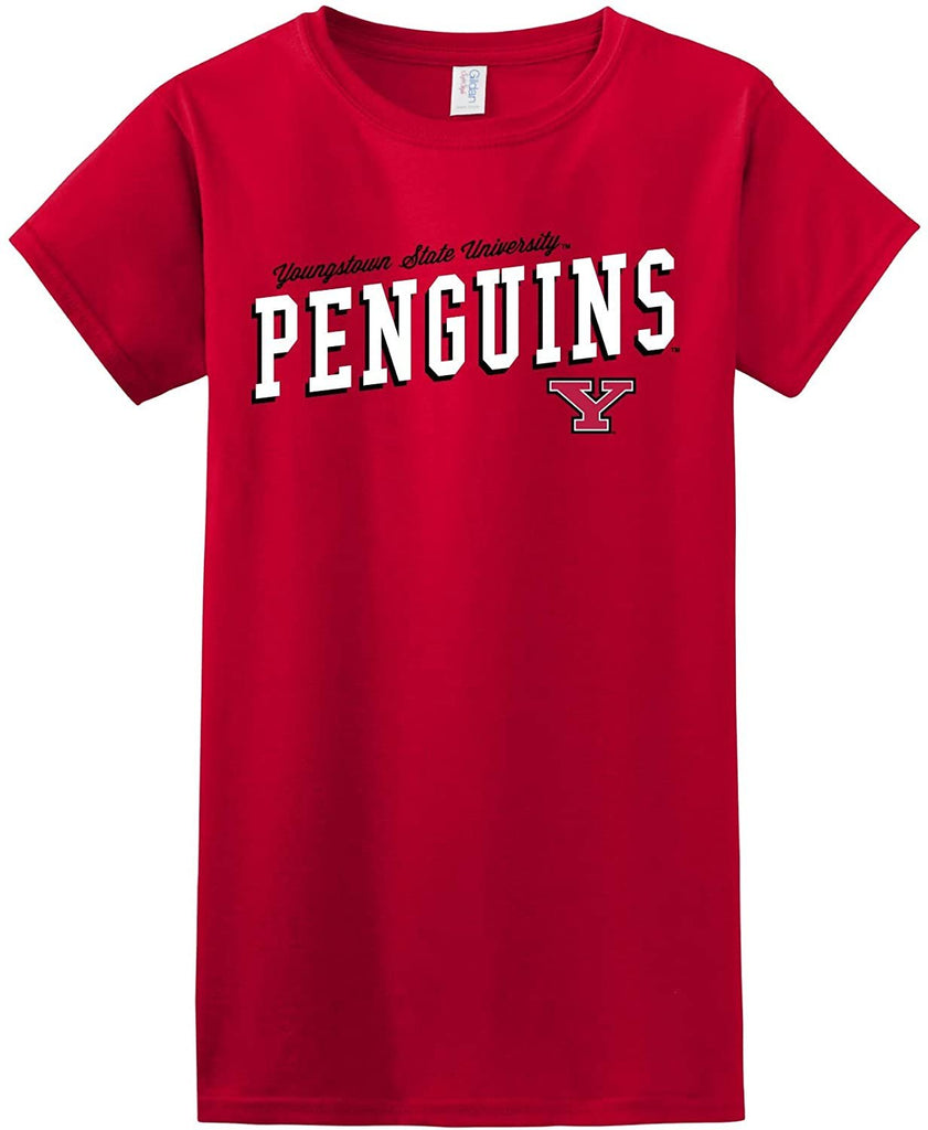 Uphill J2 Sport Youngstown State University Penguins NCAA Old School Sports Tail Women's T-Shirt