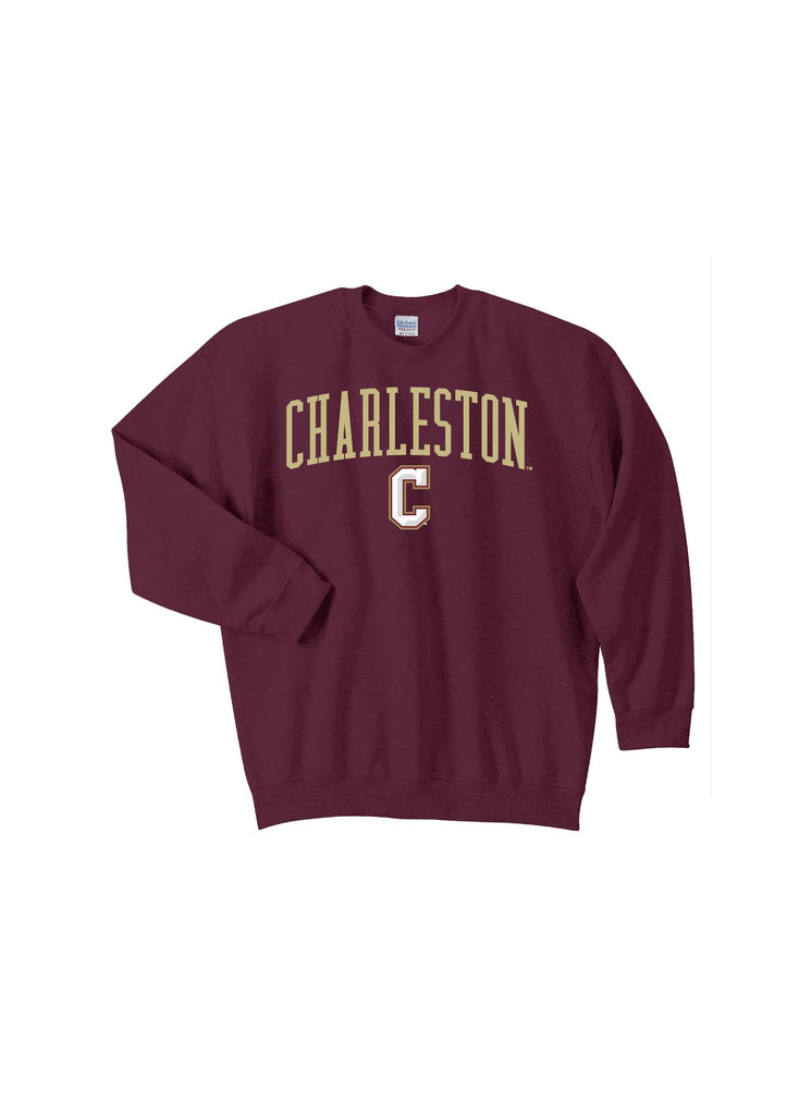 J2 Sport C of C College of Charleston Cougars NCAA Unisex Jumbo Arch Crewneck Sweatshirt