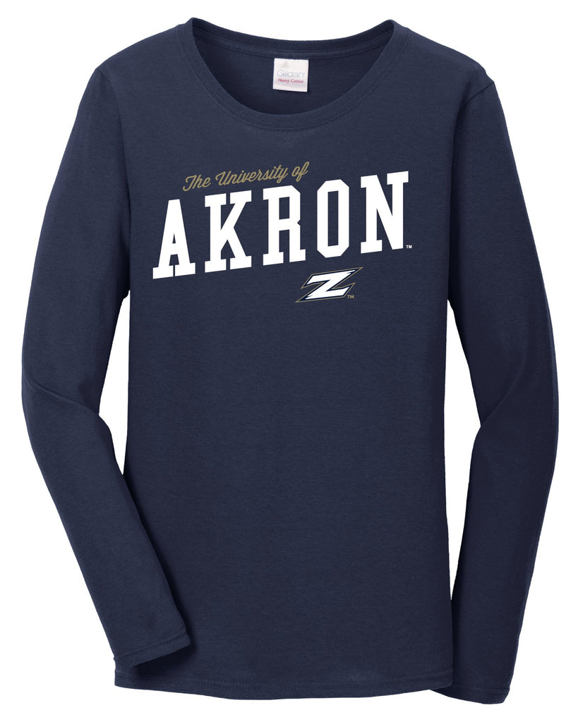 J2 Sport University of Akron Zips NCAA Women's Long Sleeve T-Shirts