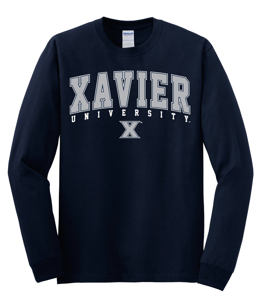 J2 Sport Xavier University Musketeers NCAA Jumbo Arch Unisex Long Sleeve T-Shirt