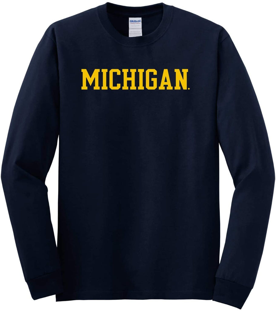 J2 Sport University of Michigan Wolverines NCAA Basic Unisex Long Sleeve T-Shirt