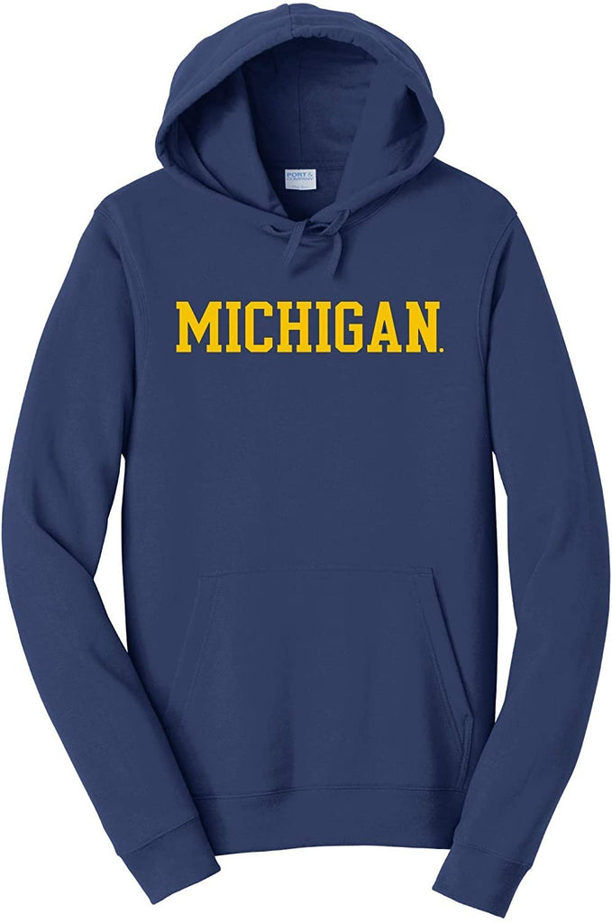 J2 Sport University of Michigan Wolverines NCAA Basic Unisex Hooded Fleece