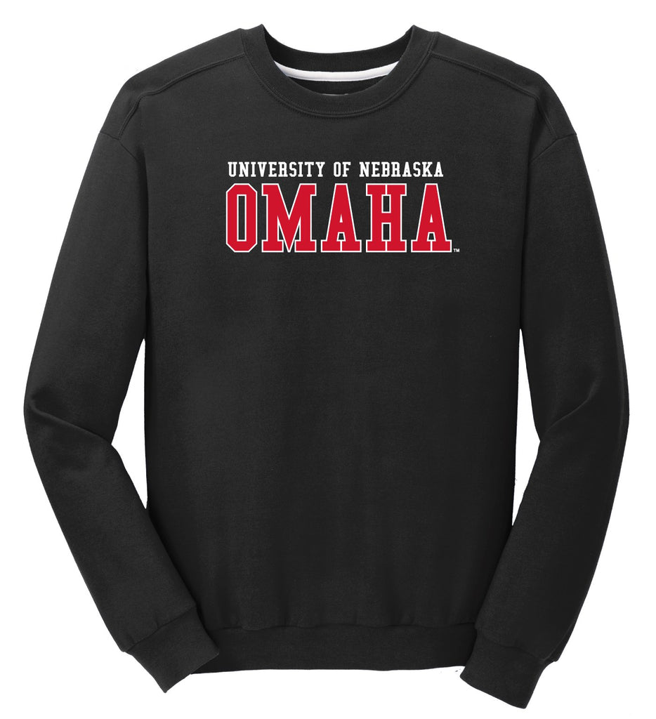 J2 Sport University of Nebraska at Omaha Mavericks NCAA Block Unisex Crewneck Sweatshirt