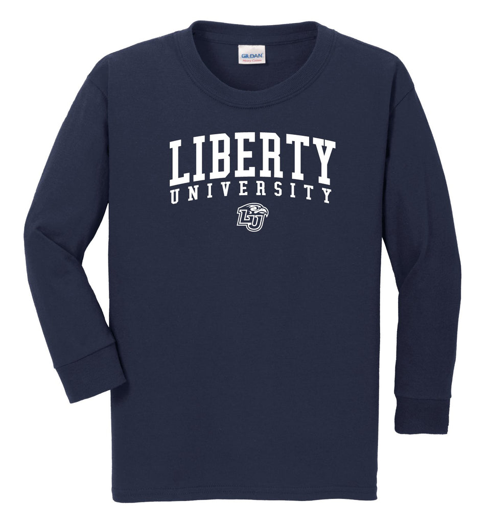 Liberty University Flames NCAA Jumbo Arch Youth Long Sleeve T-Shirt