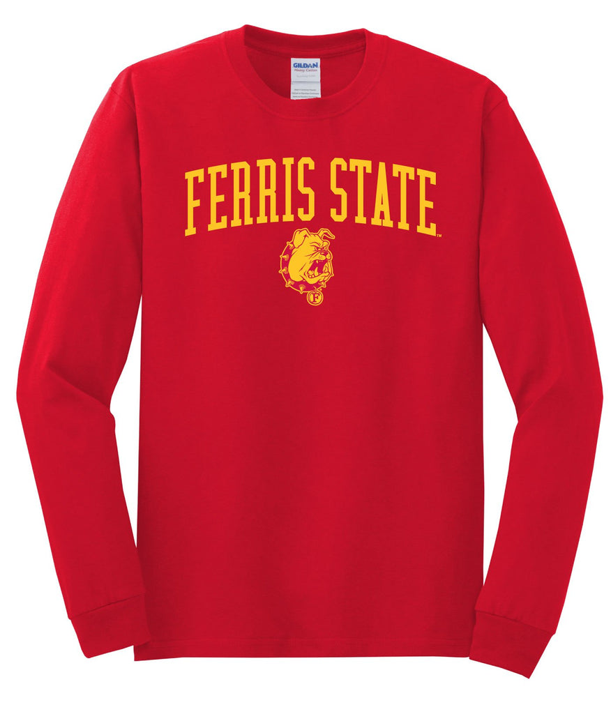 J2 Sport FSU Ferris State University Bulldogs NCAA Jumbo Arch Youth Long Sleeve T-Shirt