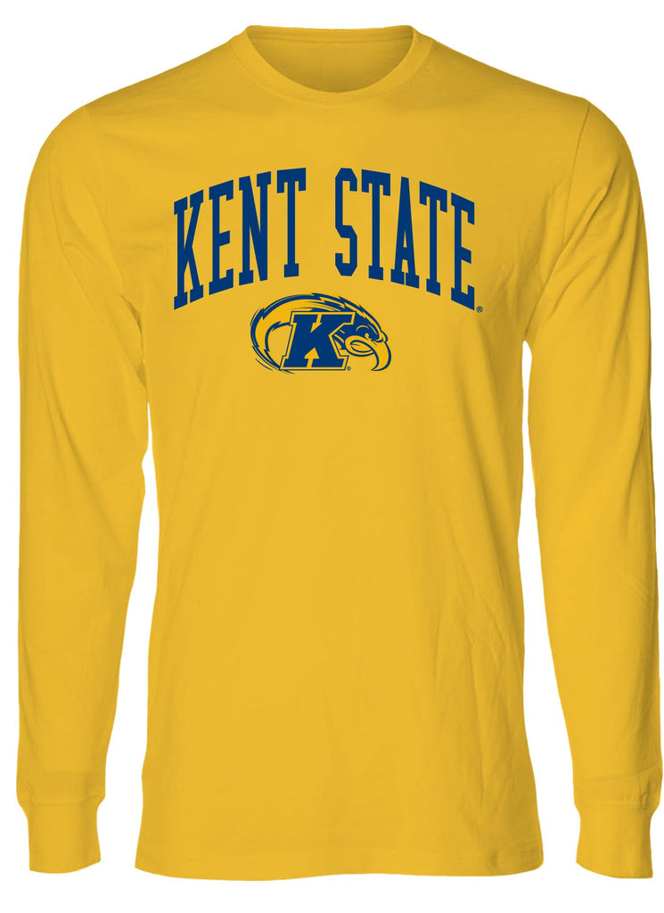 J2 Sport Kent State University Golden Flashes NCAA Jumbo Arch Unisex Long Sleeve T-Shirt