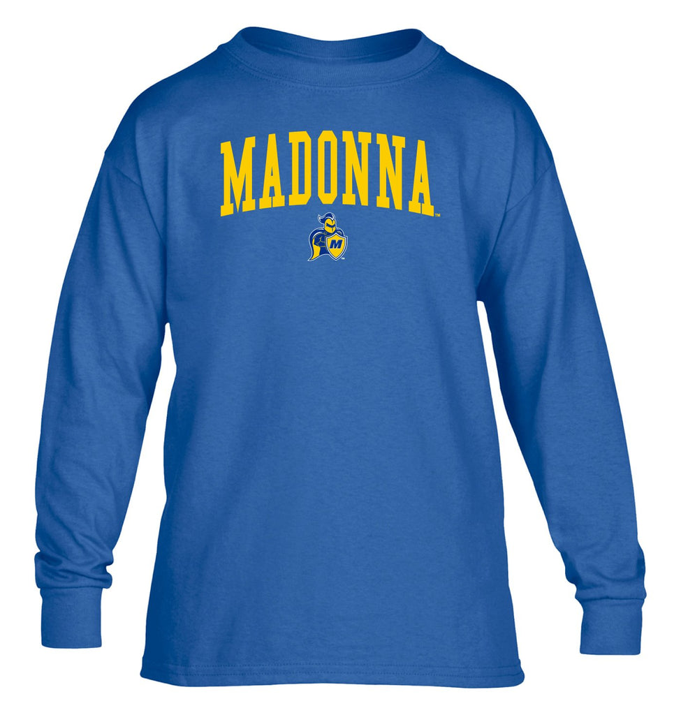 Madonna University Crusaders NCAA Jumbo Arch Youth Long Sleeve T-Shirt