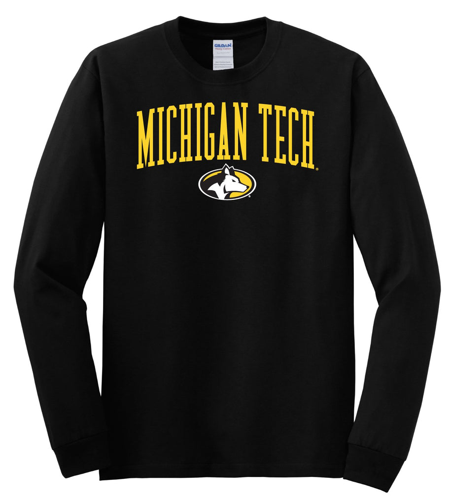 J2 Sport MTU Michigan Tech Huskies NCAA Jumbo Arch Unisex Long Sleeve T-Shirt